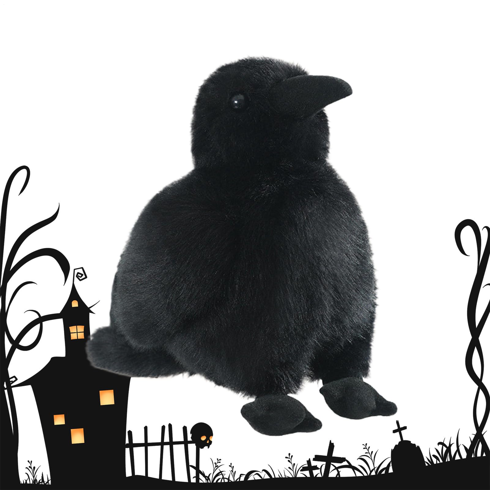 Amazon.co.jp: カラス ぬいぐるみ リアル 生き生き 抱き枕 ハロウィン